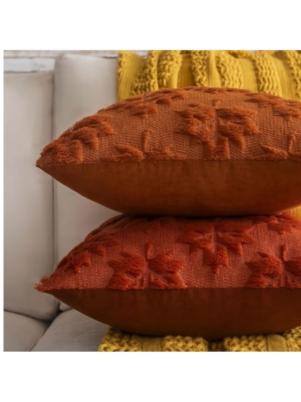 2/$20 NWT Fall Maple Leaf Autumn Burnt Orange Pillowcases Set Of 2 - Picture 3 of 6